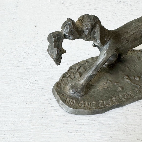 Pewter Dog Figurine by Philip Kraczkowski Hallmark Cards 1975 Little Gallery - Picture 7 of 13